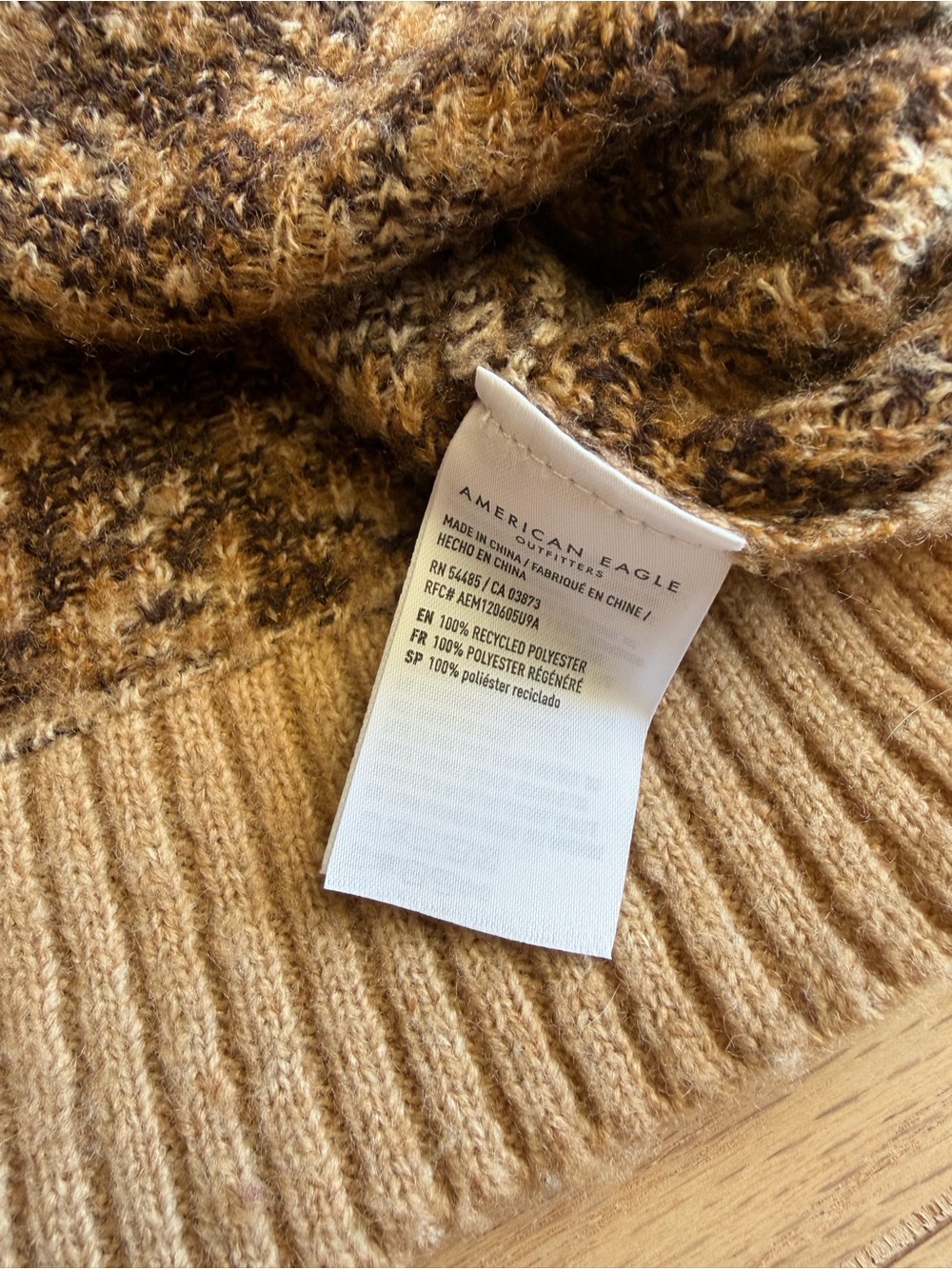 American Eagle Leopard Print Crewneck Sweater - Picture 4 of 4